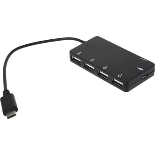 Type C OTG 4 Port Hub Charging Adapter Cable For smartphone Tablet PC Macbook