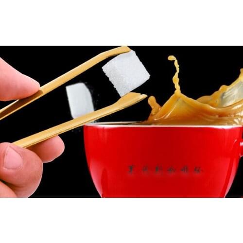 Golden Coffee Sugar Clip Stainless Steel Tweezer Mini Clamp Tong Clips Coffee Ice Cube Little Tea Clips Kitchen Bar Tool Supply