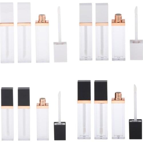 3 Pieces 7ml Empty Lip Gloss Tubes Containers, Clear Mini Refillable Lip Balm Bottles