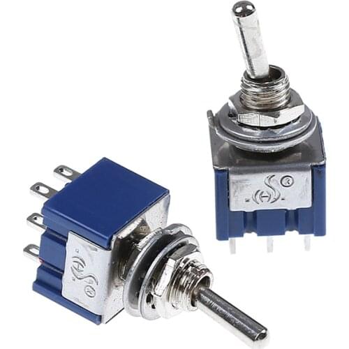 5Pcs 6 Pins 2 Positions Toggle Switch 6 Pin DPDT ON-ON Mini Toggle Switch For Switching Lamp Light ON-ON Switch 6A 125VAC New