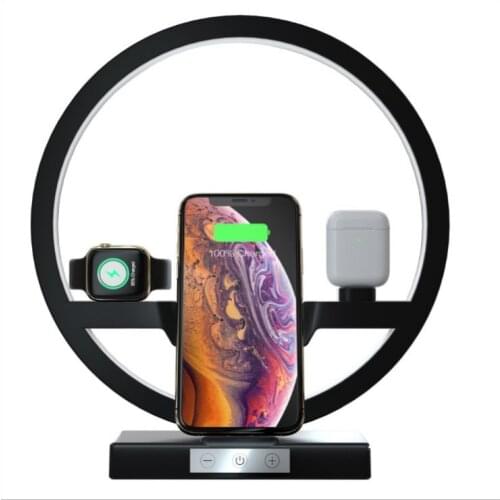 IP11 wireless charging apple watch5 charging earphone charging iPhone three-in-one wireless charging desk lamp