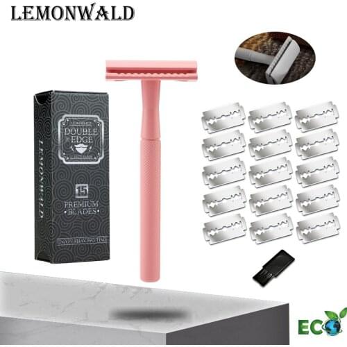 Lemonwald Double Edge Safety Razor Advanced Wet Shaving Classic Metal Manual Razor, Suitable For All Standard Razor Blades