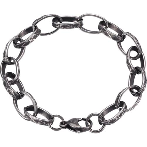 New Men Women Stainless Steel Bracelet Chain Vintage Jewelry Punk Jewelry Gift GS0127