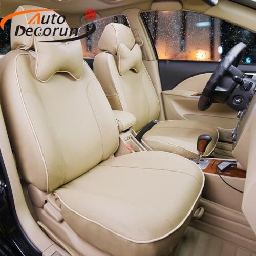 AutoDecorun covers seat for Lotus L5 accessories interior car seat covers PU Leather cushion cover for car seats & headpillows