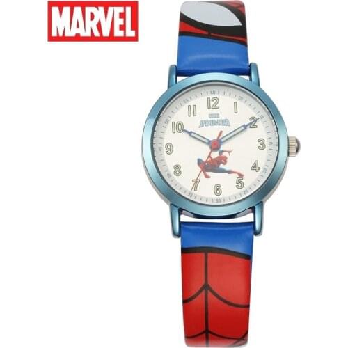 100% Genuine Brand Disney Marvel comics character watch Disney childrens watch boys Spiderman quartz watch 30bar Waterproof