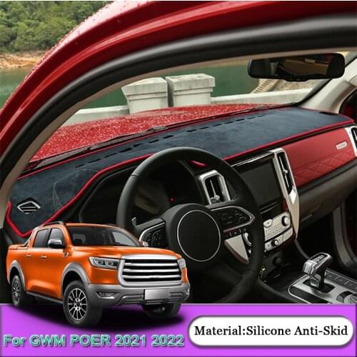 For Great Wall GWM POER 2021 2022 Car Styling Dashboard Protective Mat Shade Cushion Pad Rose Carpet Mat Internal Accessories
