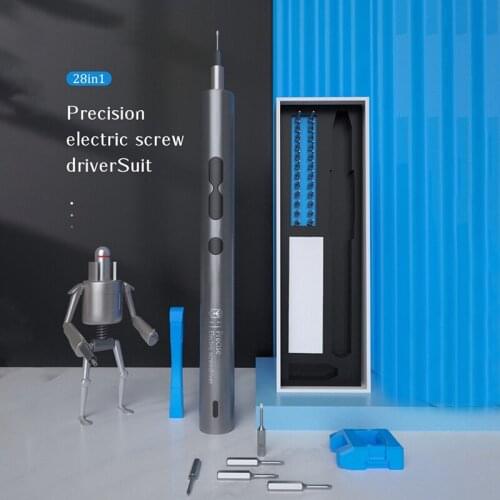 28 in 1 Electric Screwdriver Precision Handheld Cordless Screwdriver with 3 LED Lights for Computer Watch iPhone PS4/PS5