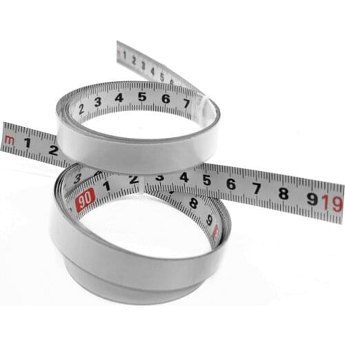 1-5m Stainless Steel Miter Track Tape Measure Self Adhesive Metric Scale Ruler Rust-Proof Durable and Wear-Resistan Ruler