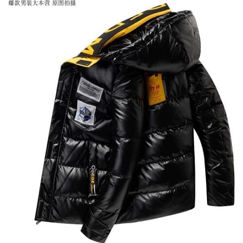 2021 Men Parka Cotton Padded Winter Jacket Coat Mens Warm Jackets Male Printed Stand Collar Zipper Coats Teenagers Down Parkas