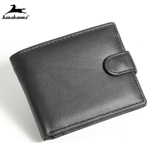 Mens wallet made of genuine leather wallet Short Hasp carteira masculina Purse 2021 luxury male billetera hombre erlek czdan