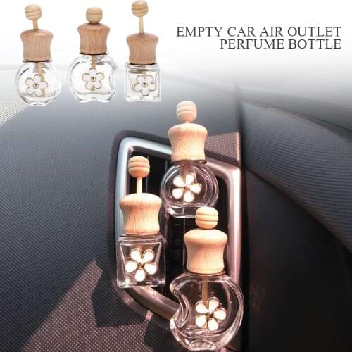Vent Outlet Ornament Air Freshener For Essential Oil Dispenser Empty Glass Bottle Car Clip Fragrance Bottle For Car Auto New