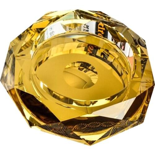 Small Size Fashion European Style Crystal Ashtray 4 Cigar Crystal Ashtray CA004 (10x10cm)