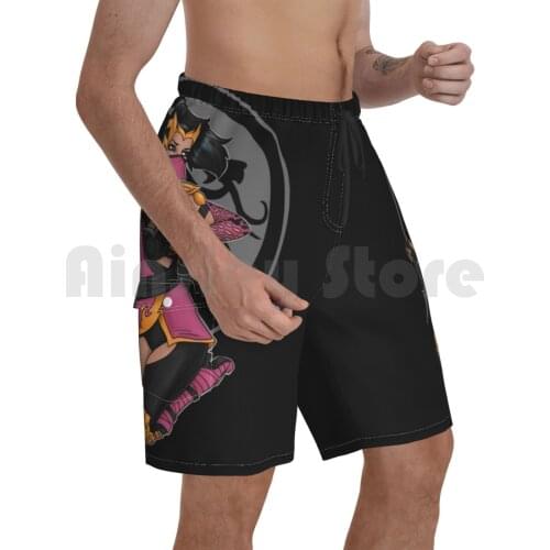 Mileena Beach Shorts Men Beach Pants Swimwear Mkx Mortal Kombat Mortal Kombat Mileena Up Video Games Gamer