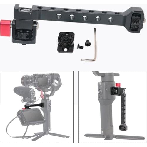 Hot Shoe Stand Holder for Dji Ronin S SC ZHIYUN Weebill Crane 3 Gimbal Camera Monitor Stand Barcket with 1/4'' Mic Flash Light