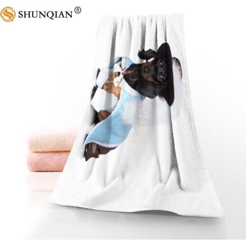 Customize Your Pet And The Dachshund 35x75cm Daily Exercise Fitness Fast Dry Face Microfiber Towel
