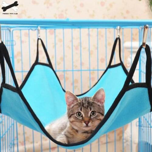 Durable Kitten Cat Hammock Comfortable Soft Hanging on sale Fleece Pet Cage Hammock Bed Cat Cattery Mat