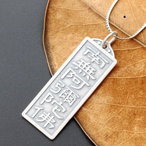 Retro Thai Silver Wholesale Silver Buddha Pendant South Buddha Amoy Silver Pendant S990 Sterling Silver Pendant Men And Women