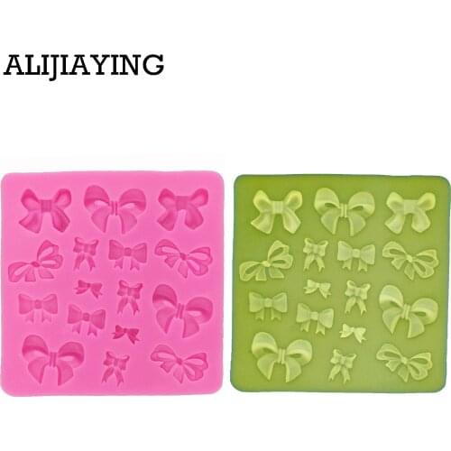 M0095 Mini Bow Tie Silicone Mold Cake Moulds Silicone Baking Tools Kitchen Accessories Decorations Fondant tool