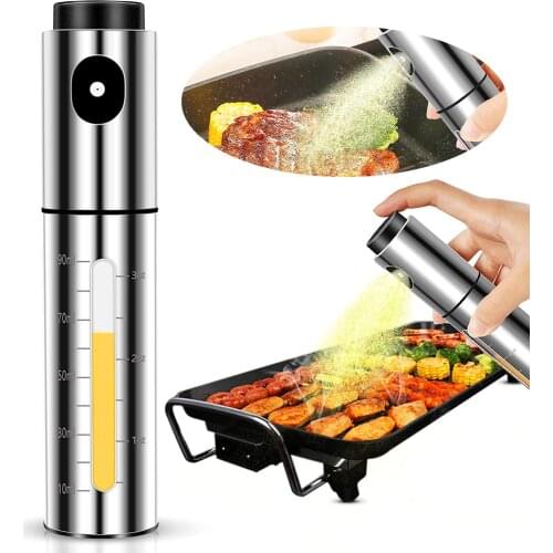 Fuel Injector For Cooking 100ml Stainless Steel Oil Dispenser For Air Fryer Kitchen Utensils Oil Bottle For Salad Roasting