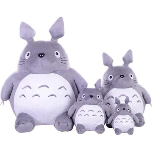Totoro Plush Toys Soft Stuffed Animals Anime Cartoon Pillow Cushion Cute Fat Cat Chinchillas Children Birthday Christmas Gift