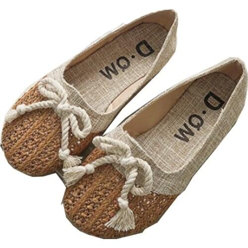 Fisherman Shoes Summer 2021 Korean version of a student foot sloth breathable canvas hollow versatile flat shoes