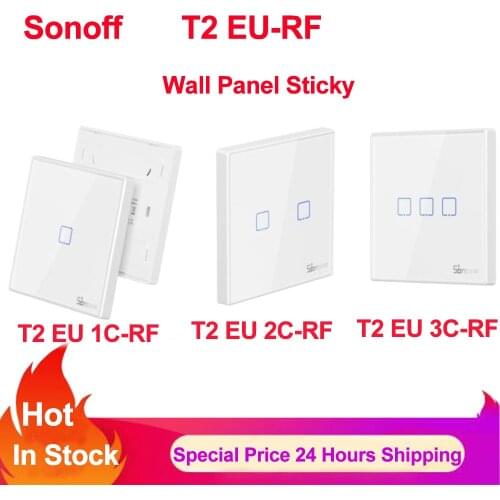 Sonoff TX T2 EU/RF1 2 3 Gang WIFI Smart Switch Smart Home Remote Control 433 RF Wall Touch Wall Panel Sticky Wireless Switch