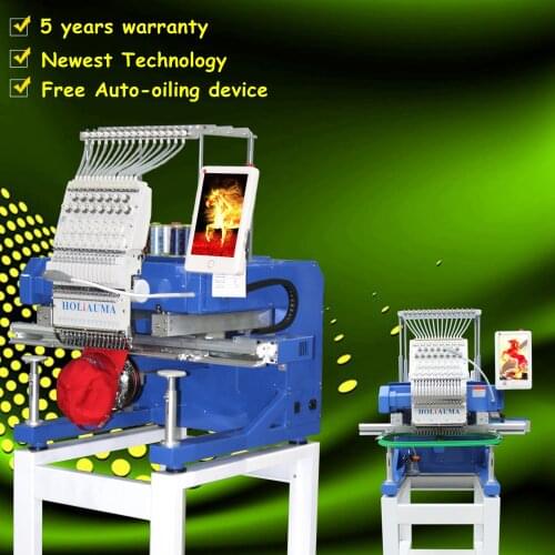 China high quality lowest price embroidery machine HO1501 one head 15 needles high speed 1200 stitches per minute for cap/flat