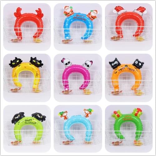 10 lovely Christmas and Halloween Animal headdresses, foil balloon ghost Bat Spider Santa Sock Presents