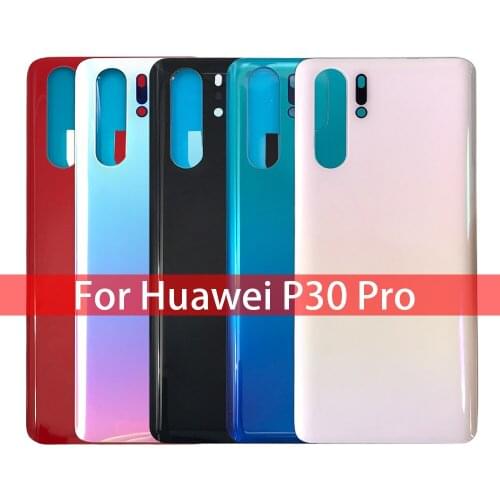 10Pcs/Lot, Back Battery Cover Glass For Huawei P30 Pro Rear Door Housing STICKER Adhesive