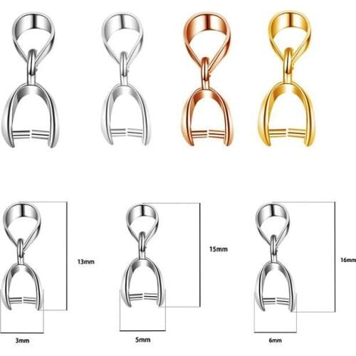 10pcs/Lot Pendant Clip Clasp Melon Seeds Buckle DIY Jewelry Making Necklace Pendant Connector Copper Charm Bail Jewelry Findings