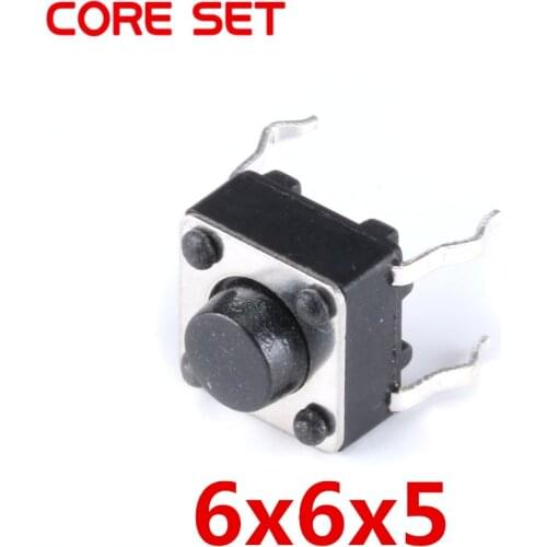 100PCS/Lot 6x6x5MM 4PIN Tactile Tact Micro Switch Touch Button Self-reset Button 6*6*5mm Plug-in Keys Button DIP