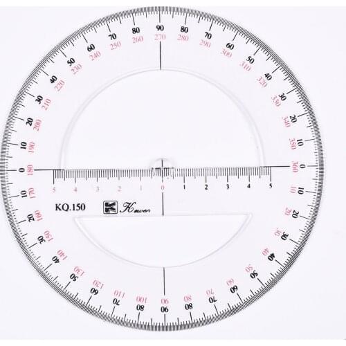 15CM / 6INCH Double Scale 360 Degree Circular Protractor