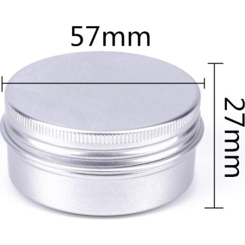 50g ML Aluminum Cream Tins Wholesale Facial Mask Tin Containers Grass Cream Pot Handmade Soap Threaded Small Aluminum Box