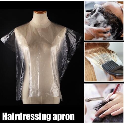 50PCS 64x84cm Disposable Waterproof Hair Salon Capes Home Washing Pads Shampoo Cape Barber Hair Capes A16#30