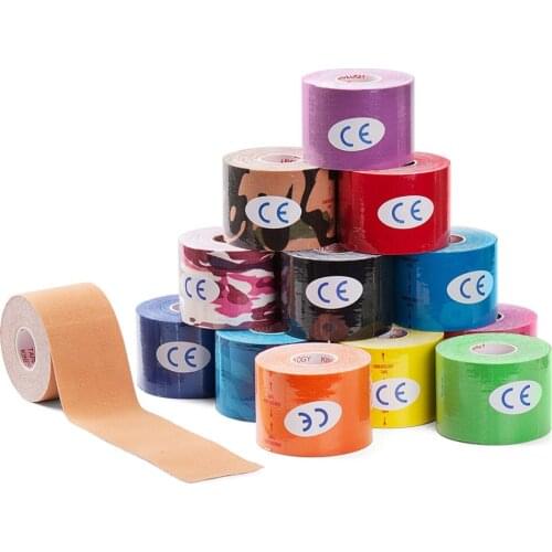 6Pcs Kinesiology Tape Athletic Recovery Elastic Tapes Gym Fitness Bandage Jiont Support Muscle Pain Relief Knee Pad