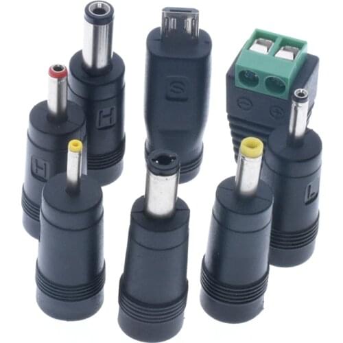 8pcs Universal 5.5x2.1mm Multi-type Male Jack for DC Plugs for AC Power Adapter Computer Cables Connectors notebook connector