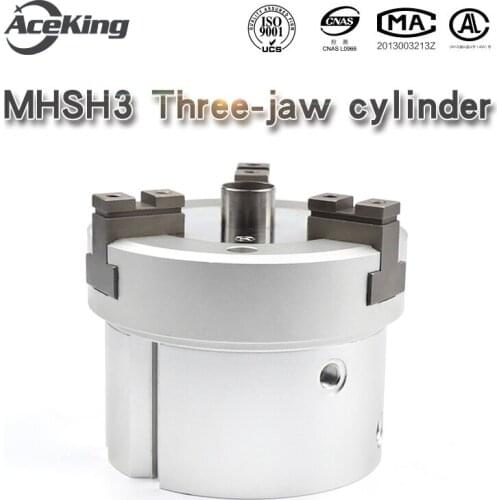 AceKin пневматический трехкулачковый центр через отверстие захват палец воздушный коготь mhsh3-16d/20D 25D 32D 40D 50D 63D 80D 1