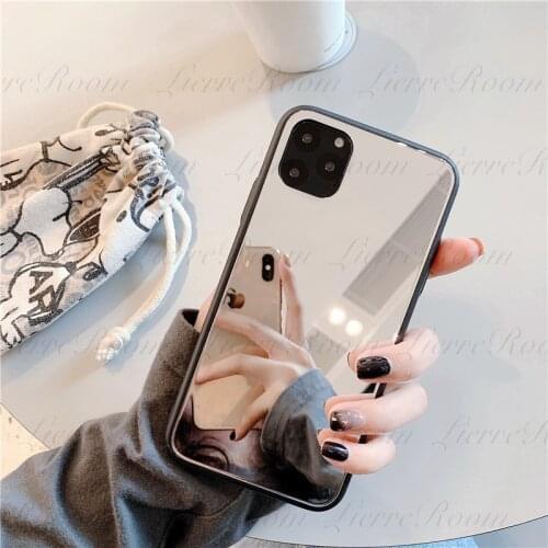 LierreRoom Phone Case For Iphone 12 Pro Max 7 Plus Iphone 12 Mini Mirror Soft Shell XS XR Makeup Mirror 11 Pro Max XS Max