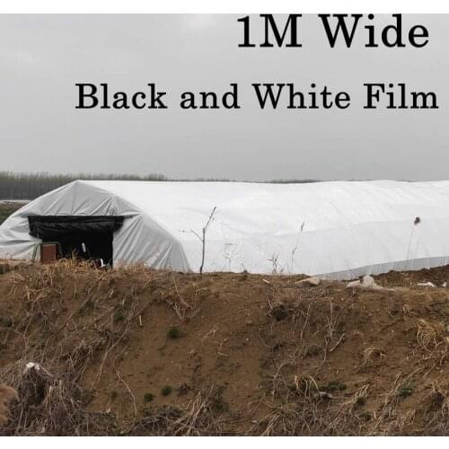 1M Wide Greenhouse Black and White Film Thicken Sunscreen Film Agricultural Farming Insulation Film
