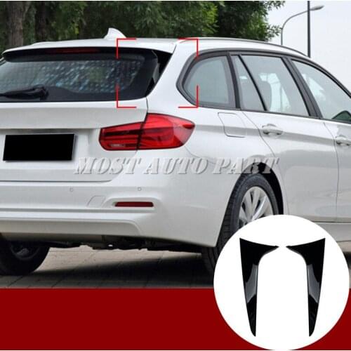ABS plastic Black Rear Window Spoiler Side Wing Cover For BMW 3 Series Wagon F31 2013-2018 2pcs Car Decoration Car Trim