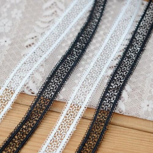 Cheongsam Necklace Accessories Black White Fine Bilateral Water Soluble Lace 1.5 cm H1501