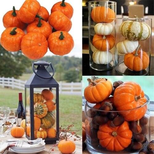 Artificial Pumpkin Mini Cute Foam Pumpkin Childrens Kitchen Toy Foam Halloween Party Dining Room Decoration Hypersimulation