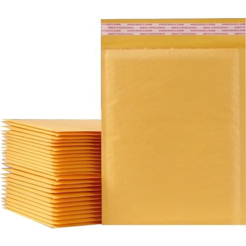 10PCS/15 sizes Kraft Paper Bubble Envelopes Bags Padded Mailers Shipping Envelope Pacaging Mailing Bags Courier Storage Bags