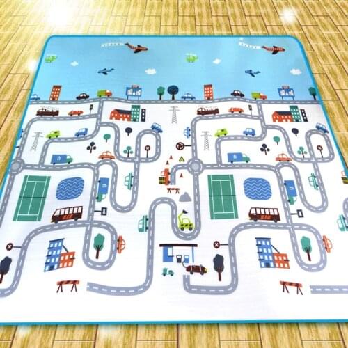200*180*0.5 cm Baby Play Mat Crawling Mat Traffic Pattern Toddler Carpet Rug Developing Mat Mat for Children Game Pad