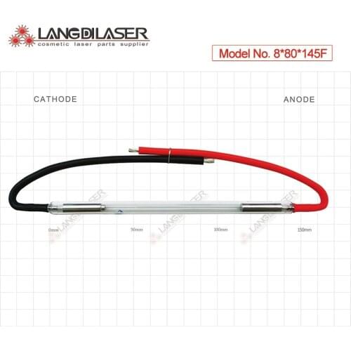 Yag laser pump lamp , size : 8*80*145F - wire , YAG laser xenon flash lamp , xenon arc lamp for ND:YAG laser machine