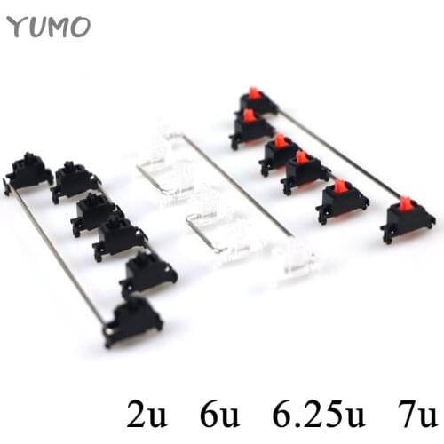 Mechanical keyboard cherry mx switch pcb mounted cherry stabilizer clear transparent case 6.25u modifier key stabiliser spacebar