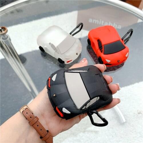 For Airpods Pro 3 Cute sports car Earpods Case for Apple Airpods 1 2 Kawaii Wireless Earphone Headset Soft Silicone Cover gift