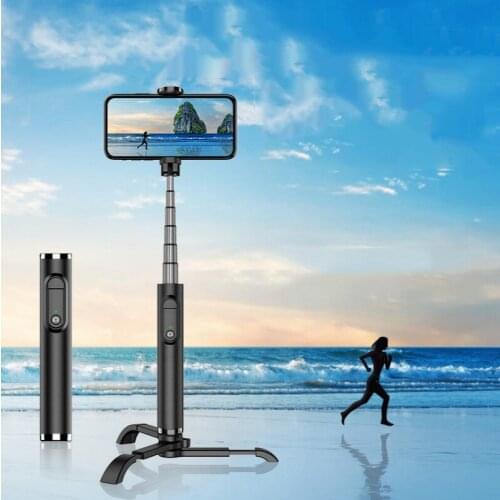 Mobile Bluetooth Selfie Stand Rotating Tripod Mini Black Live Aluminum Alloy Selfie Bracket