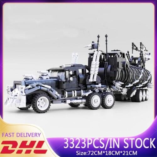 Modified Truck High-Tech MOC-18143 War Rig may Mad-Max Movie Collection Model Building Block Toy Childrens DIY Birthday Gift