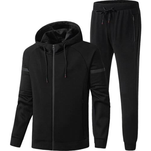 2019 New Arrival Mens Casual Sweatshirts Pullover Cotton Men tracksuit Hoodies Two Piece +Pants Sport Shirts Autumn Winter Set